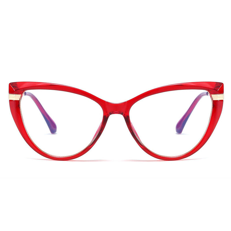 Adamina Cat Eye Red Glasses