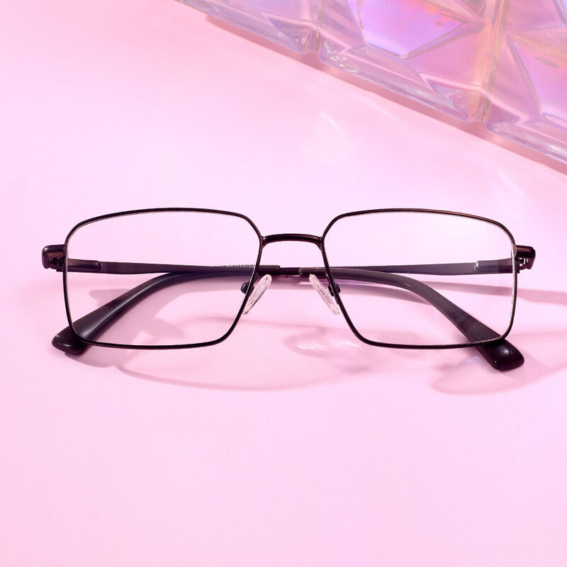Matthew Rectangle Brown Glasses