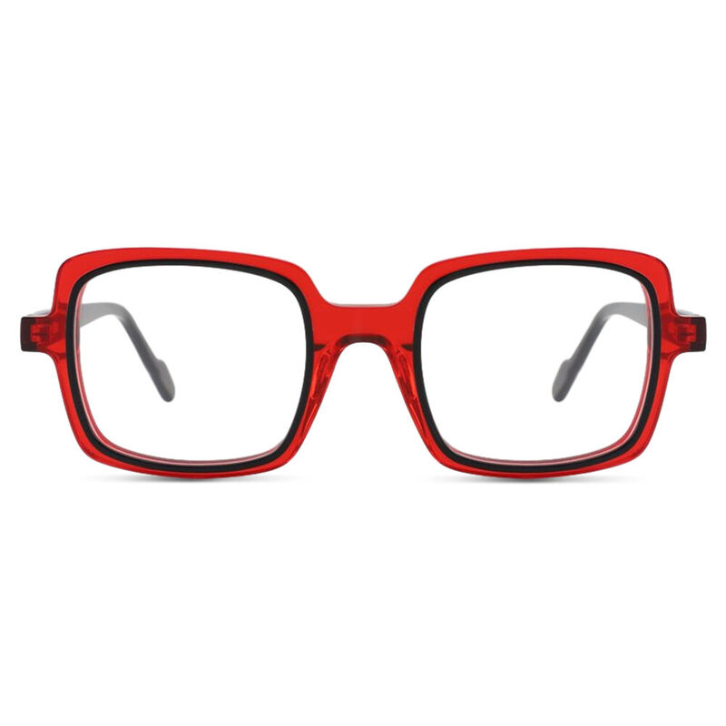 Malory Square Red Glasses