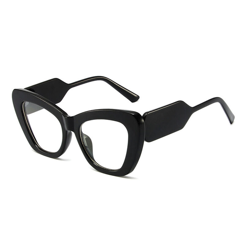 Isaac Cat Eye Black Glasses