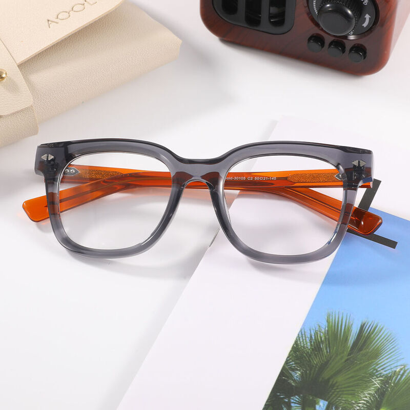 Radiance Square Gray Glasses