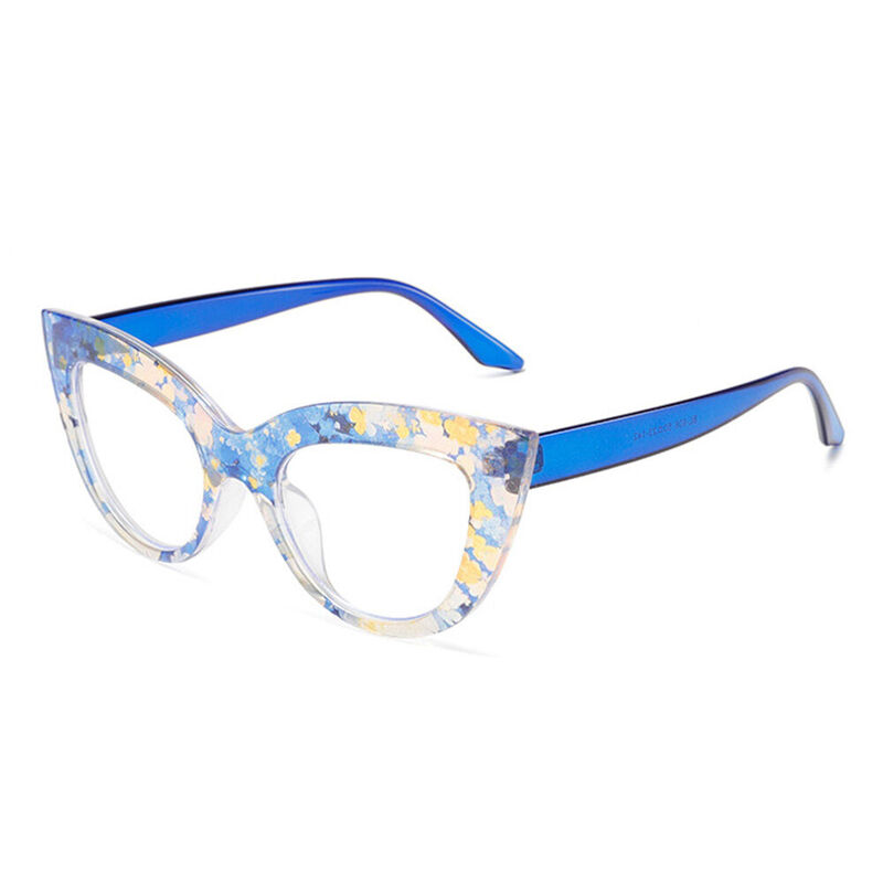 Occhiali da Vista Calviy Cat Eye Blu