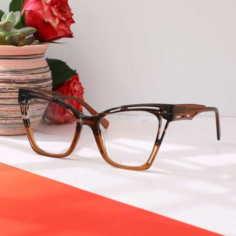 Vanese Cat Eye Orange Glasses