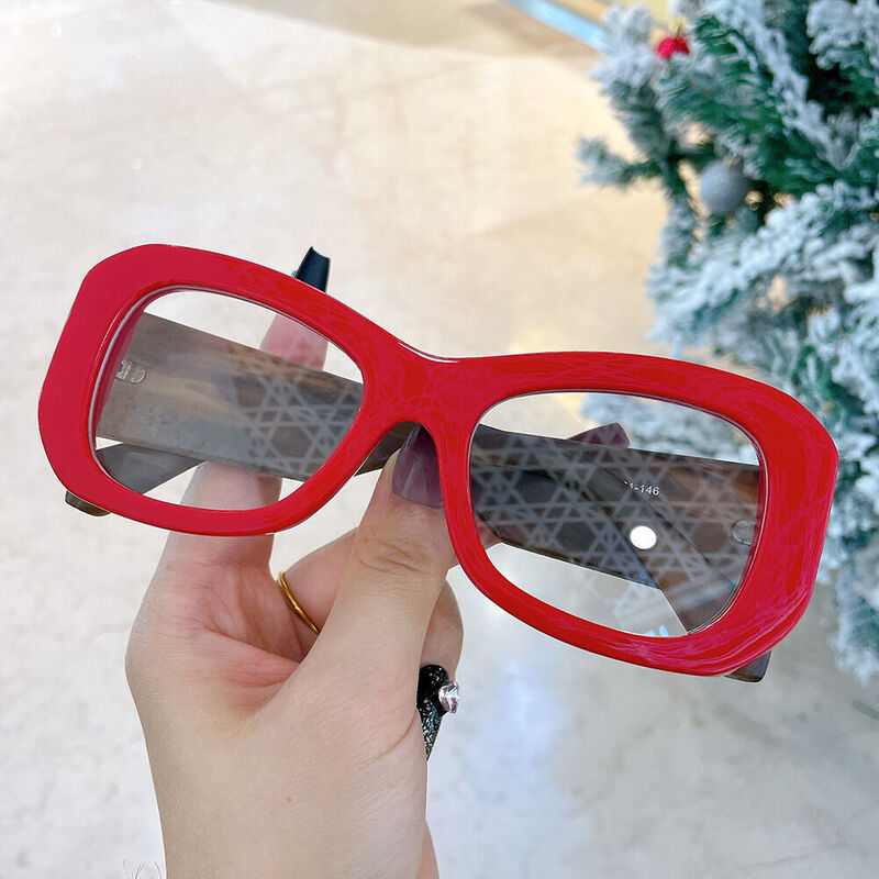 Elizabet Cat Eye Red Glasses