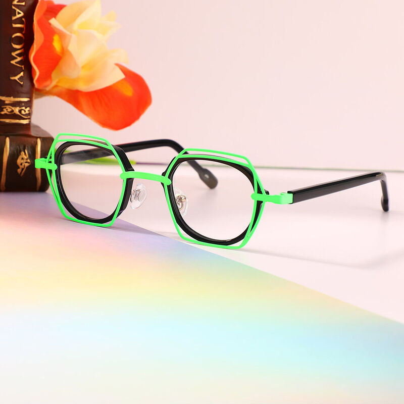 Calvin Geometric Black Glasses