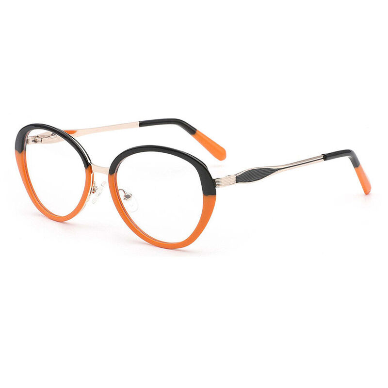 Patricia Runde Orange Brillen