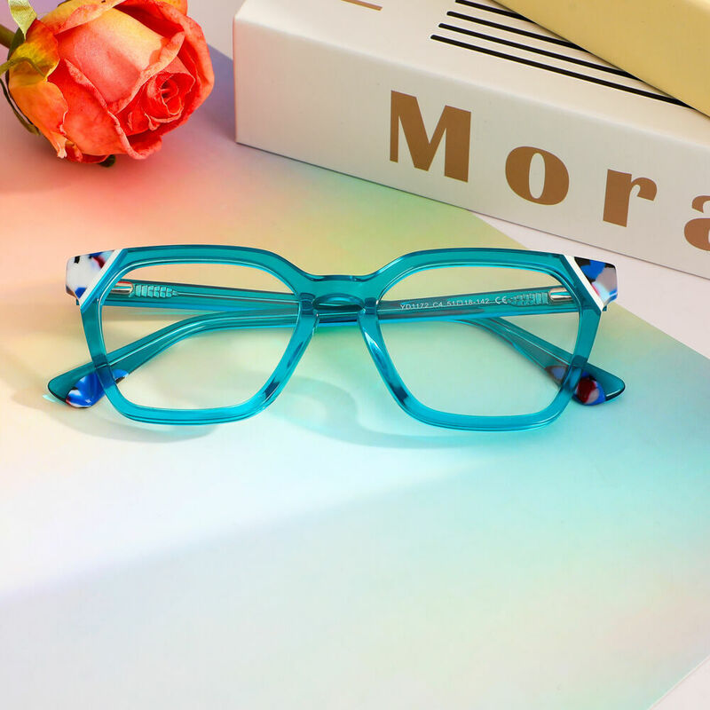 Gafas Graduadas Cuadradas Azules Kama