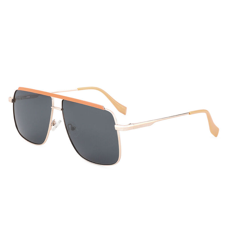 Retro Fame Aviator Orange Sunglasses