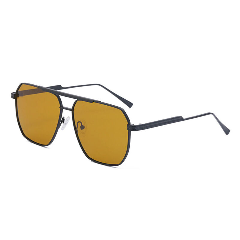 Brenda Aviator Yellow Sunglasses