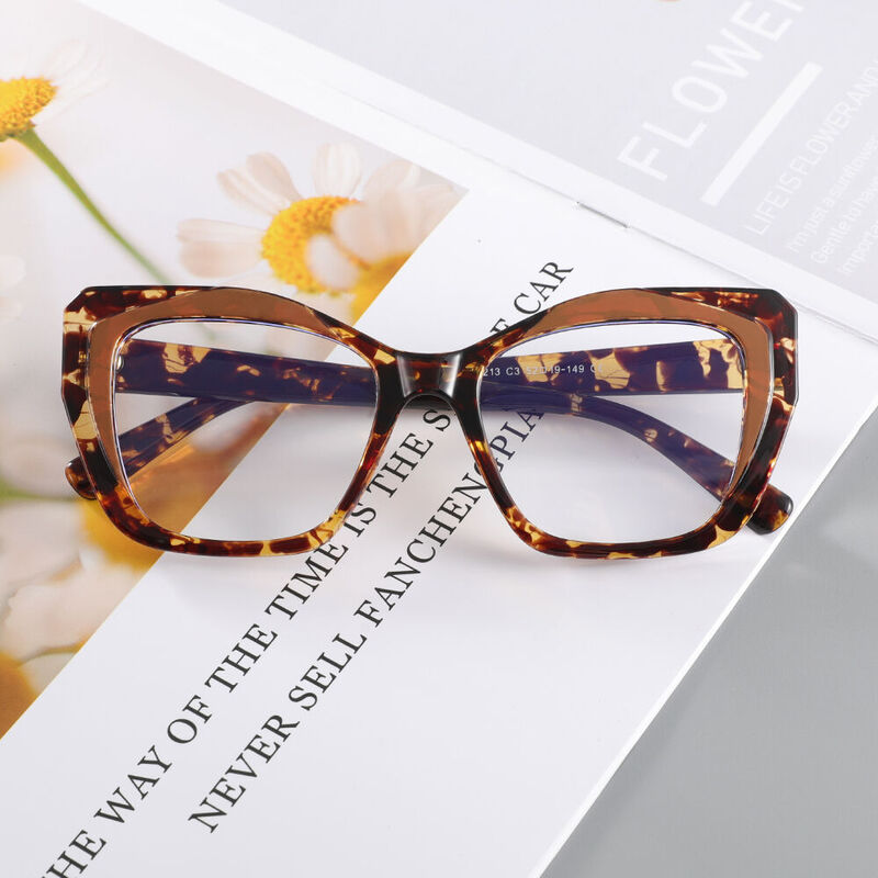 Steele Cat Eye Brown Glasses