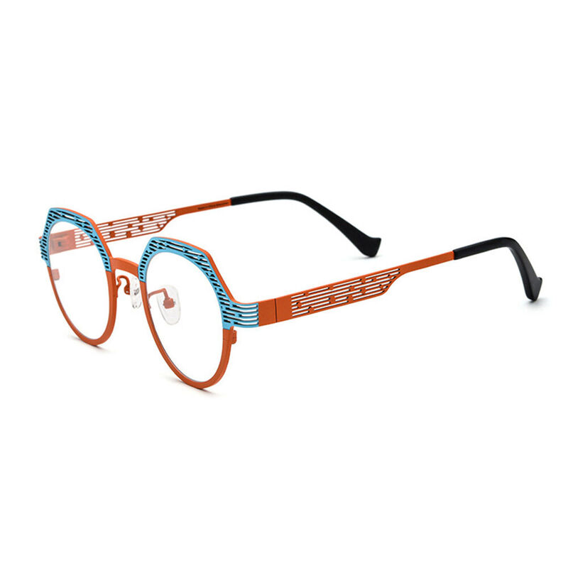 Caush Geometric Orange Glasses