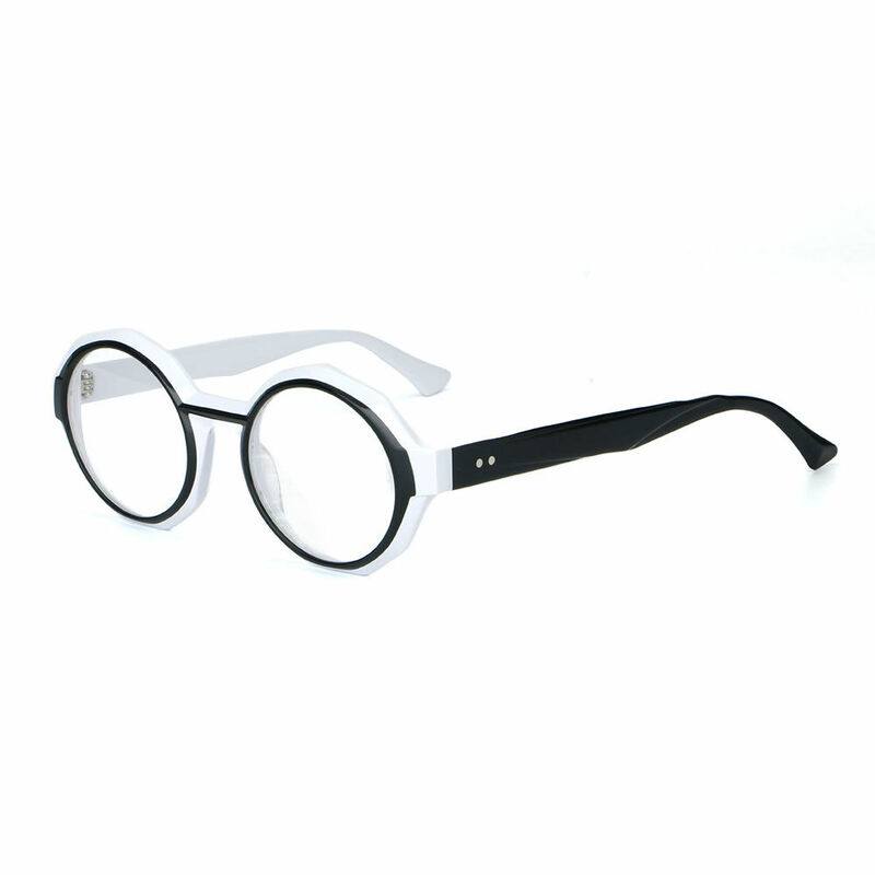 Mure Round White Glasses