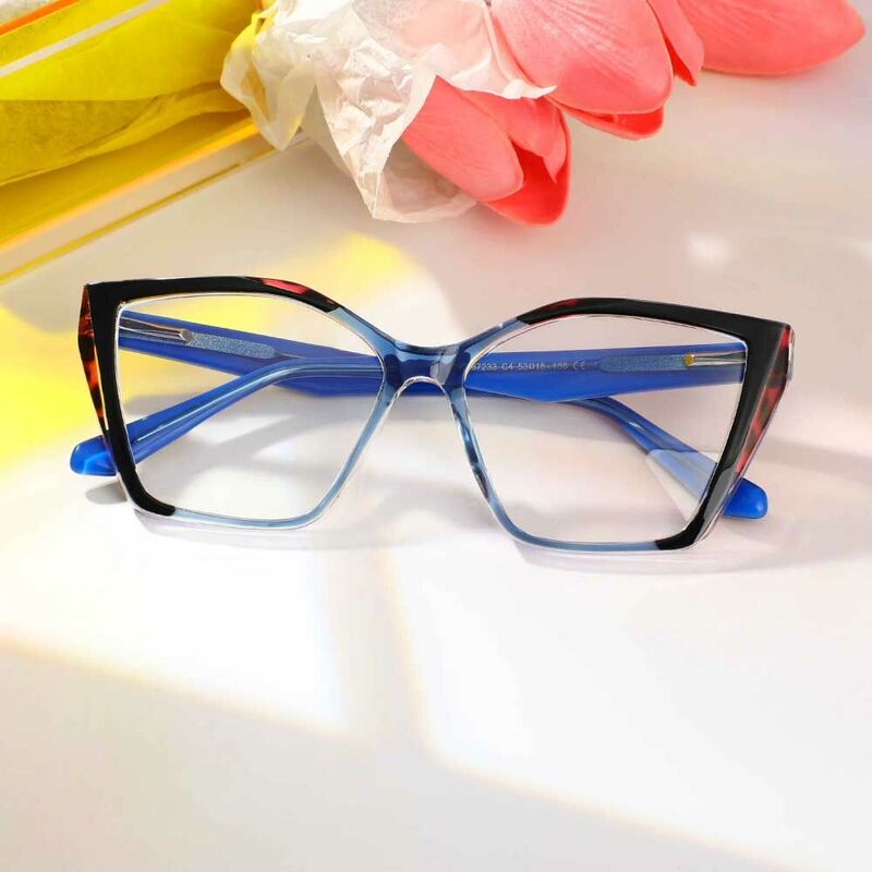 Whitehea Cat Eye Blue Glasses