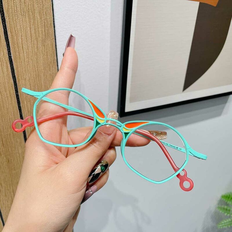 Maria Geometric Blue Glasses