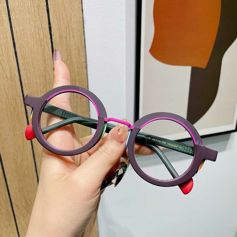 Eugen Runde Schwarze Brille