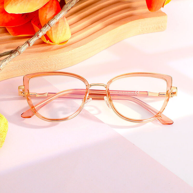 Heloise Cat Eye Pink Glasses