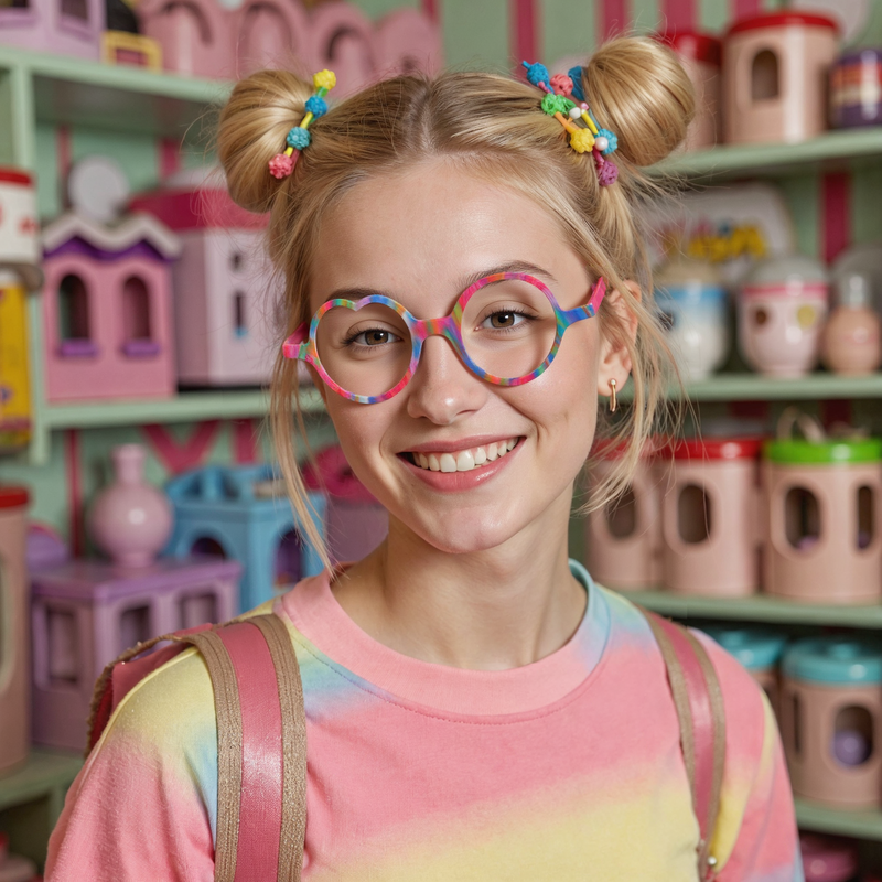 Jeremy Round Pink Glasses