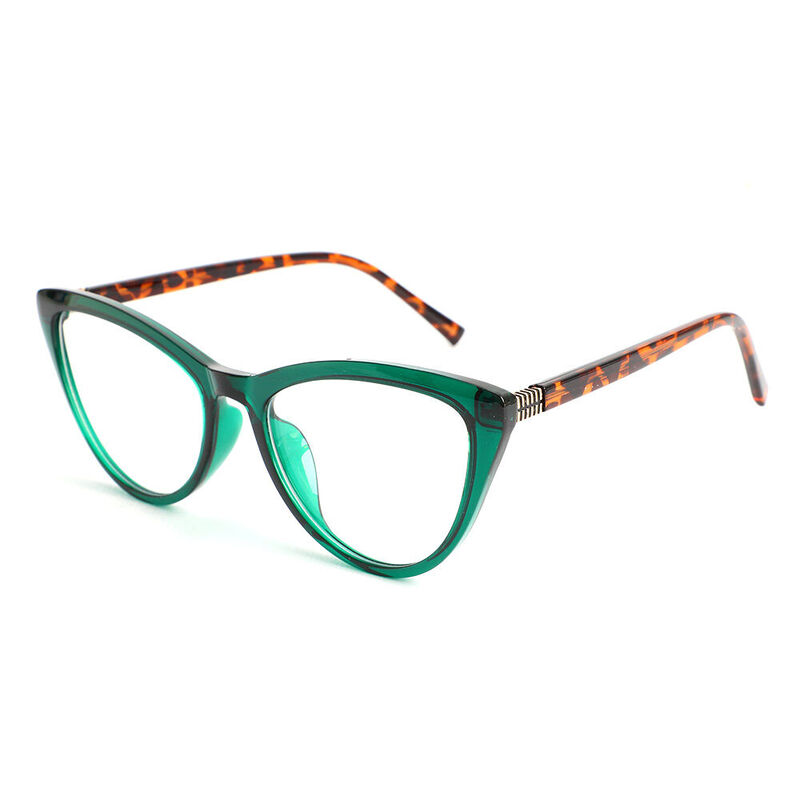 Agatha Cat Eye Green Glasses