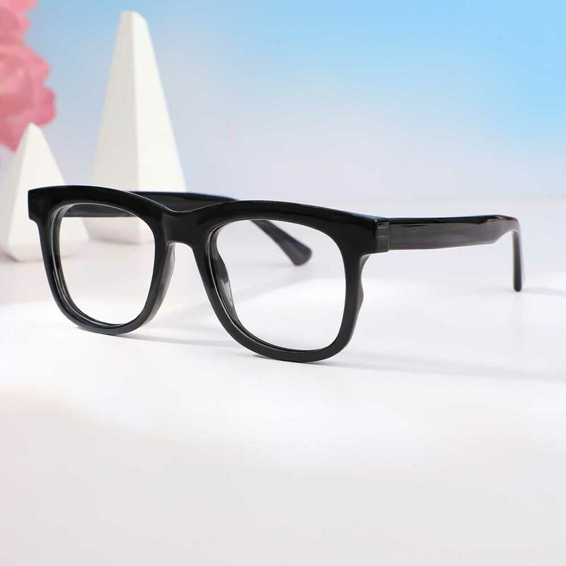 Luther Quadratische Schwarze Brille