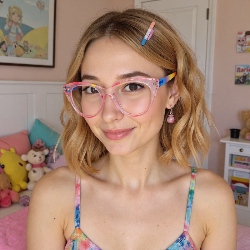 Lunettes de Vue Eleanore Cat Eye Rose Clair
