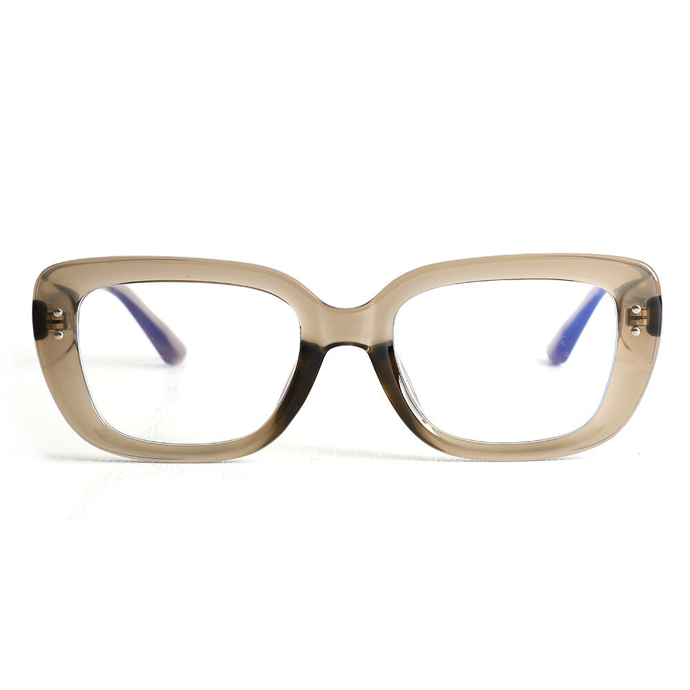 Wallis Rechteckige Graue Brille