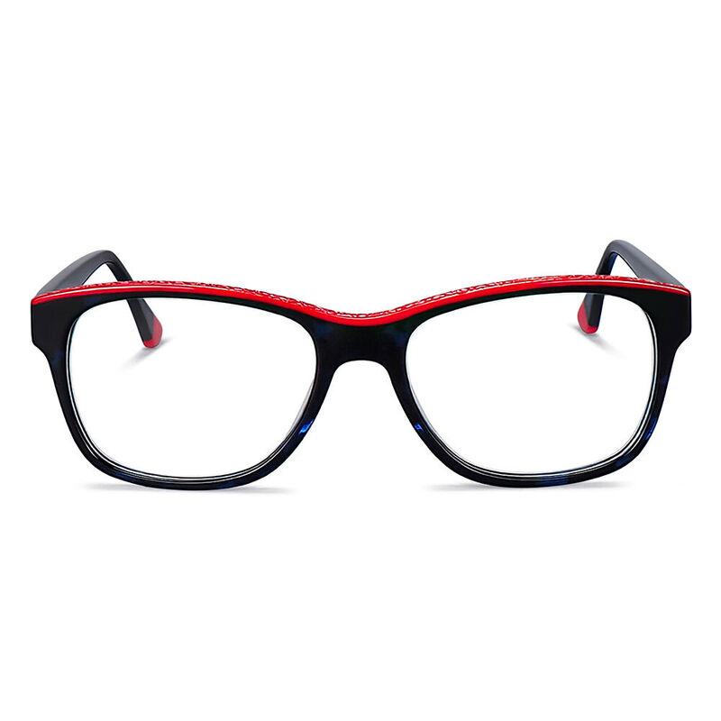 Andrew Rectangle Black Red Glasses
