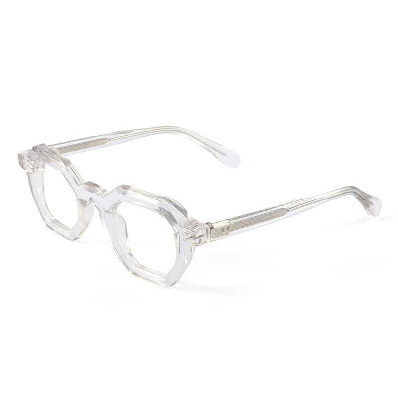 Plymire Geometric Clear Glasses