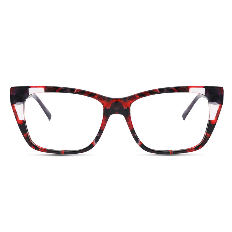 Wenis Square Red Glasses