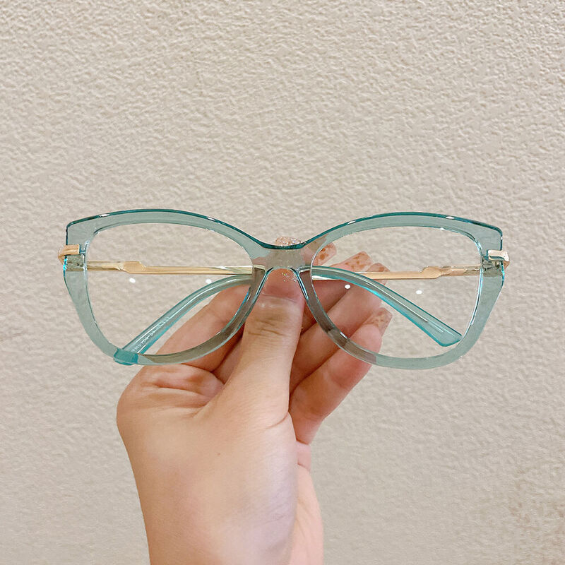 Isa Cat Eye Blue Glasses