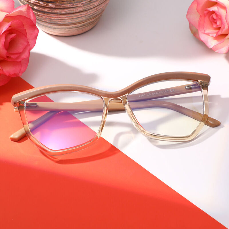Curme Cat Eye Brown Glasses