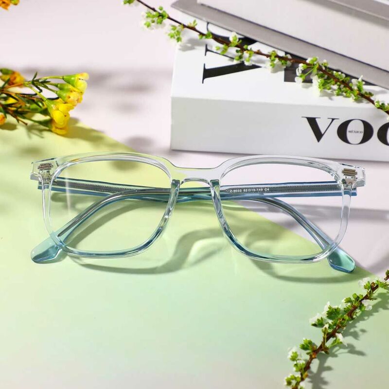 Martha Square Blue Glasses