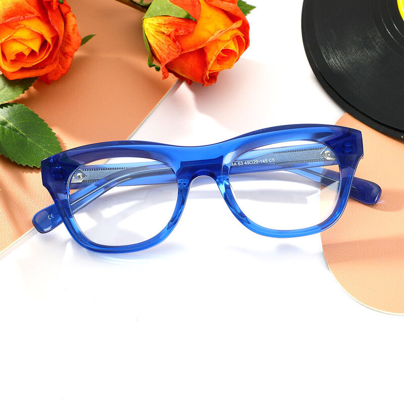 Raleign Quadratische Blaue Brille