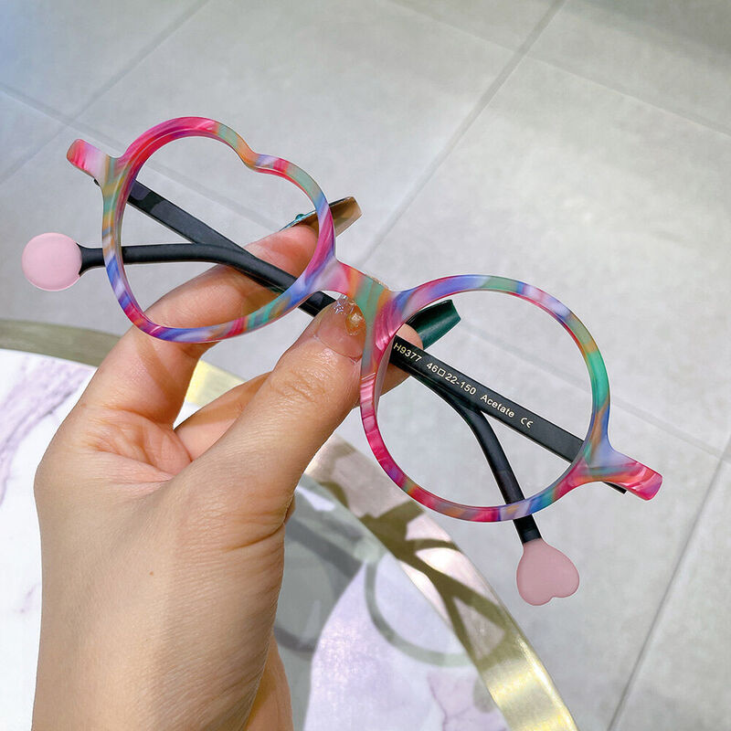 Jeremy Round Pink Glasses