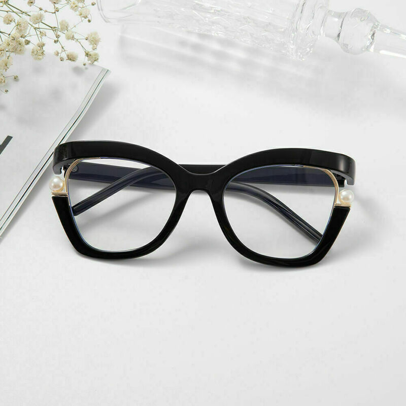Halona Cat Eye Schwarze Brille