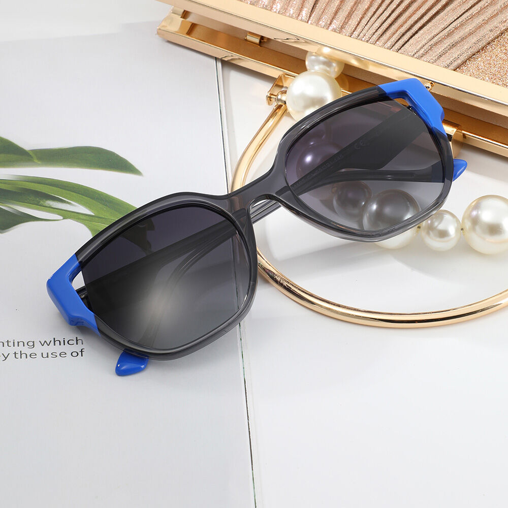 Mysti Cat Eye Gray Sunglasses