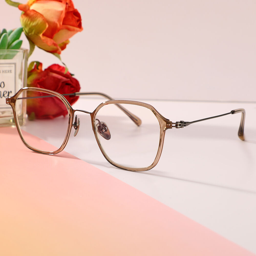 Elsie Geometrisch Champagne Brille
