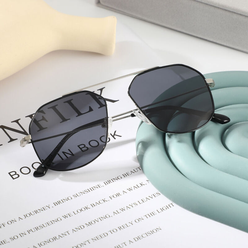 Taylor Aviator Silver Sunglasses