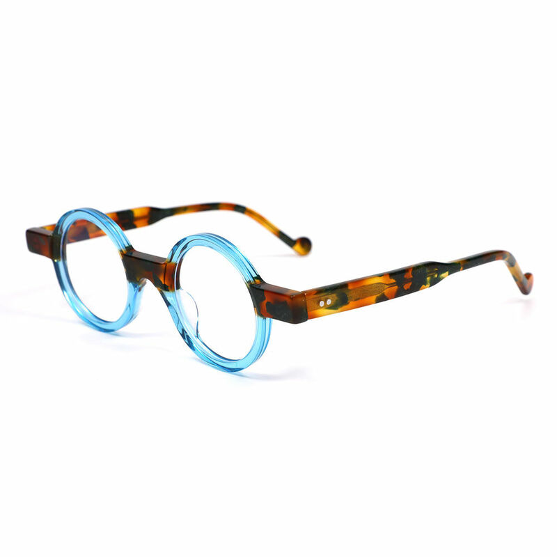 Auga Round Blue Glasses