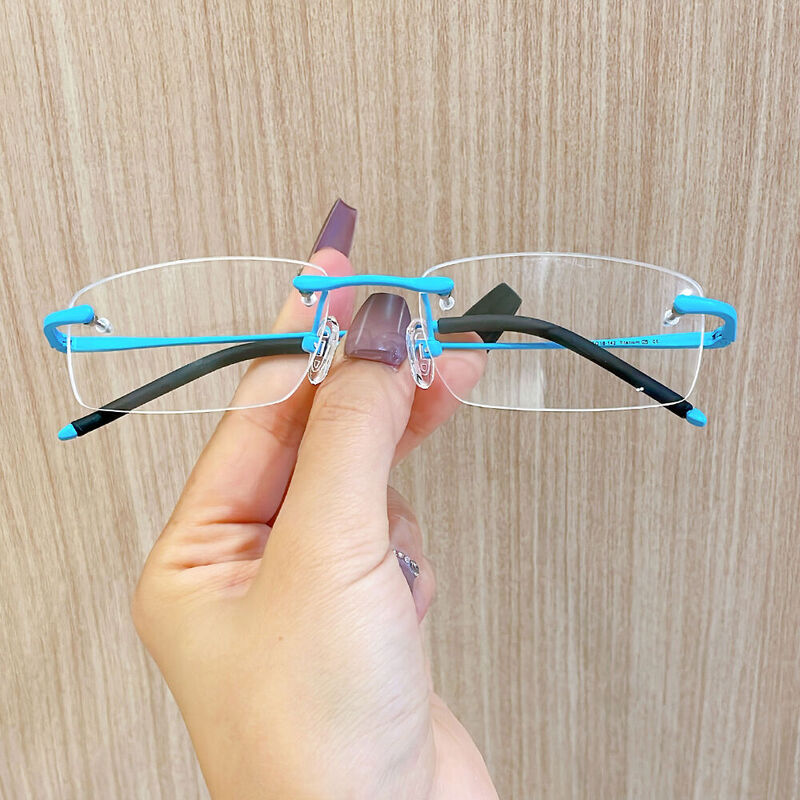 Dorothy Rechteckige Blaue Brille