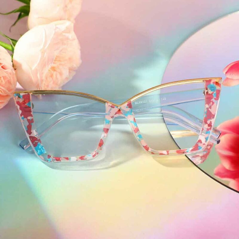 Oswald Cat Eye Pink Glasses