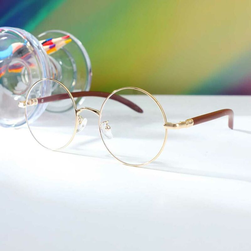 Lunettes de Vue Rodney Ronde Doré