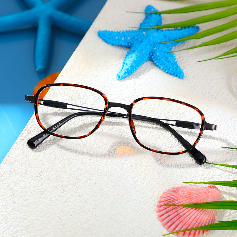 Lunettes de Vue Marjorie Rectangle Écaille