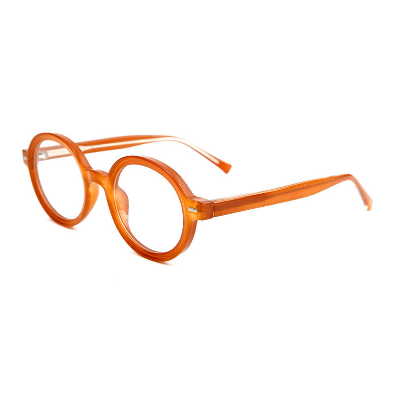 Dwight Round Orange Glasses
