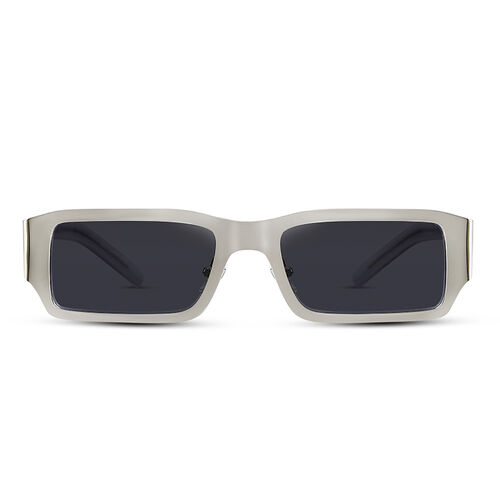 Perspective Rectangle Grey Sunglasses