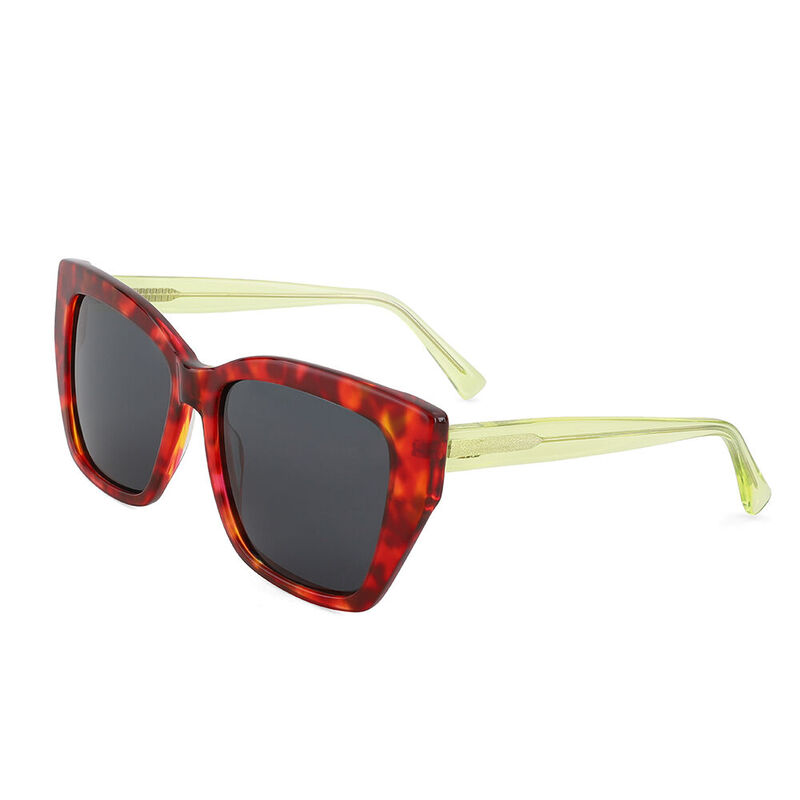 Riley Square Red Sunglasses