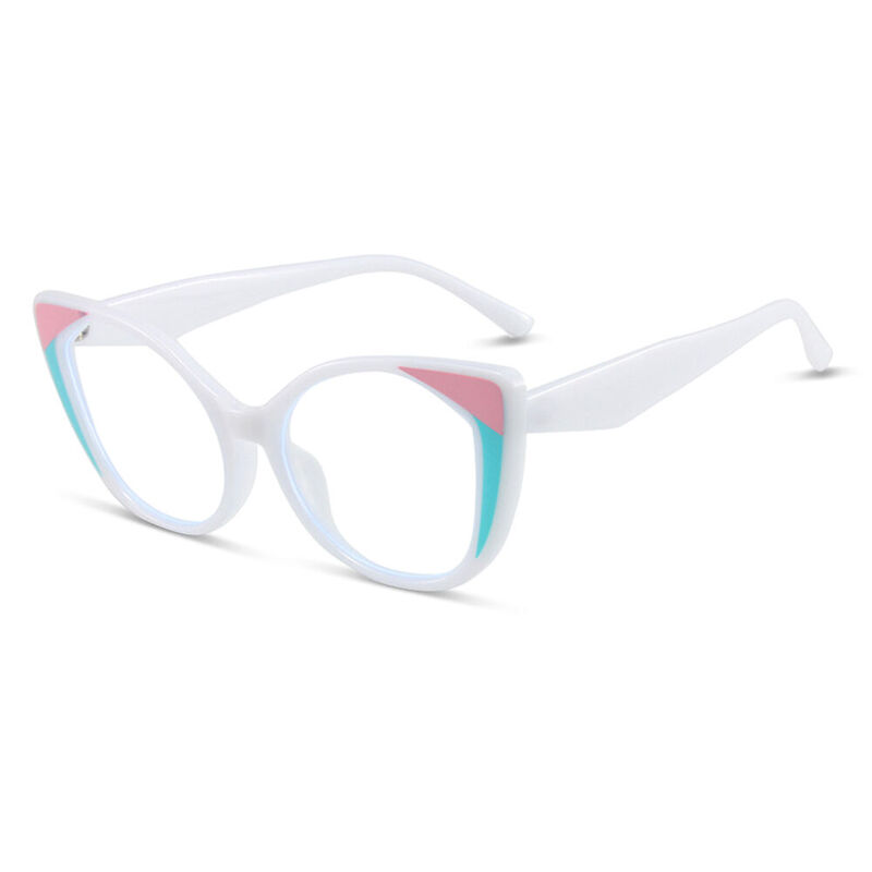 Moulton Cat Eye White Glasses