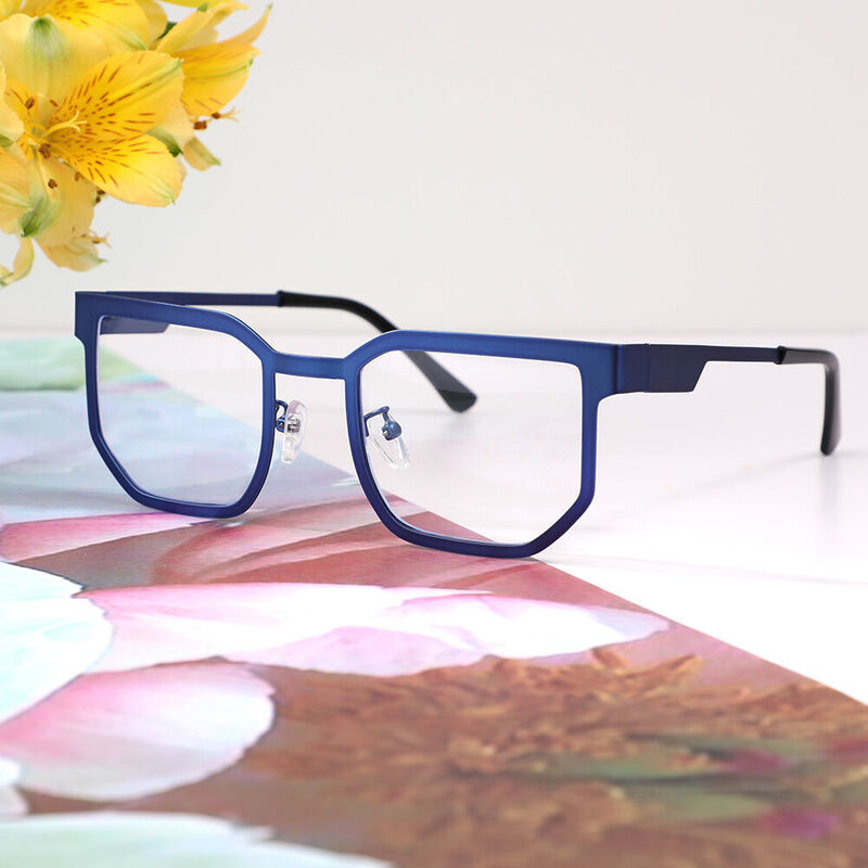 Bello Geometric Blue Glasses