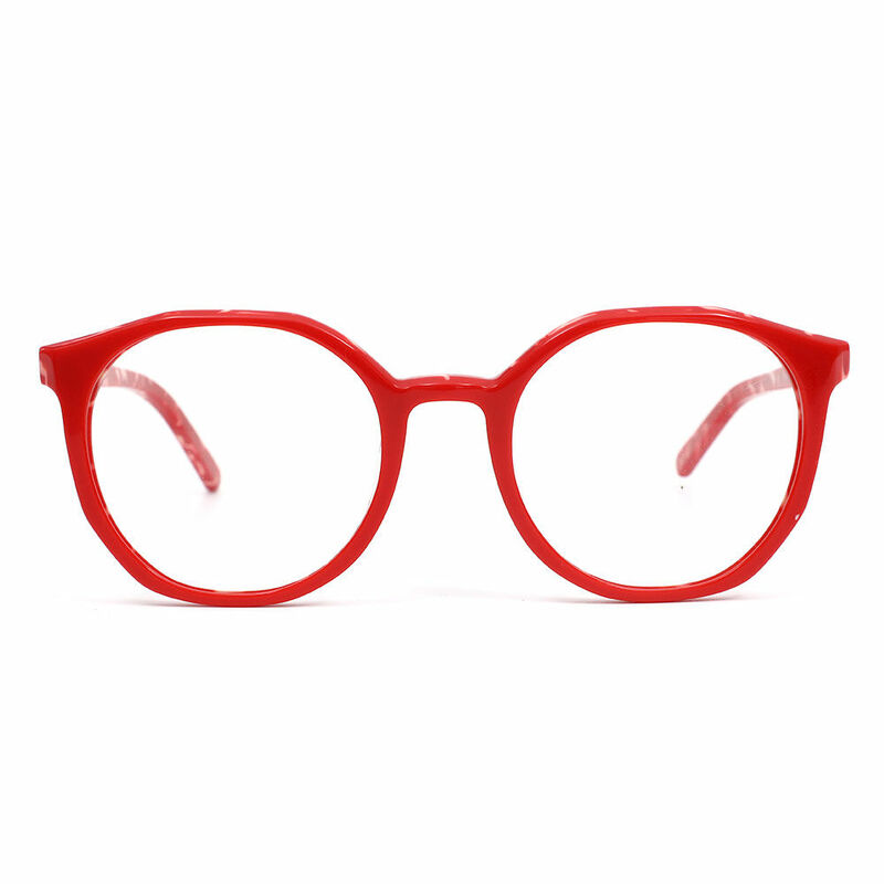 Hodgaa Round Red Glasses