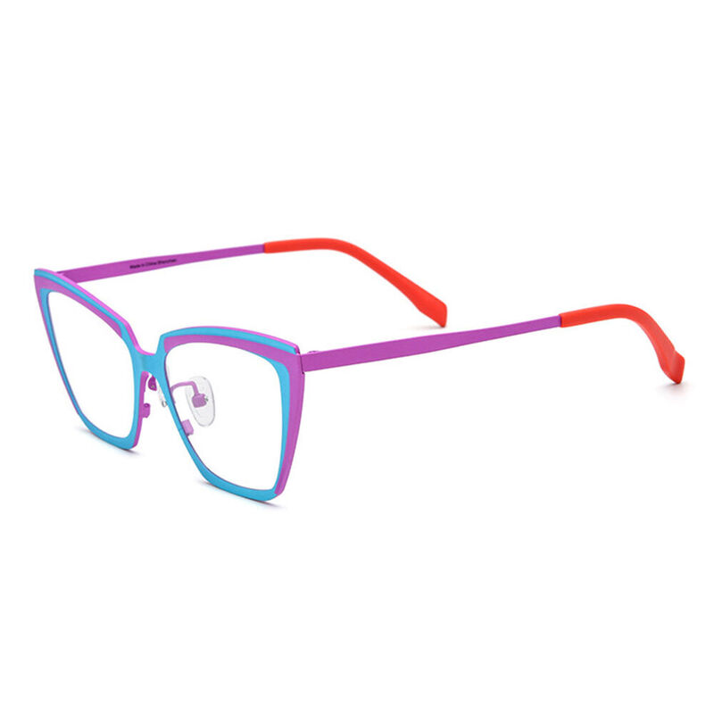 Faoo Cat Eye Blue Glasses
