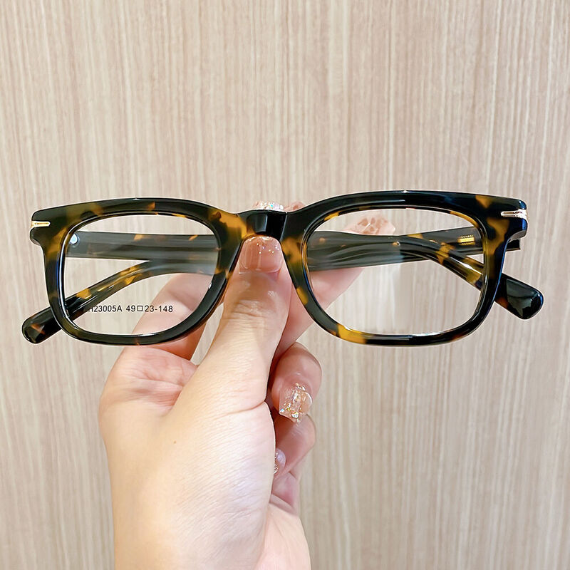 Besseme Rechteckige Schildkröte Brille